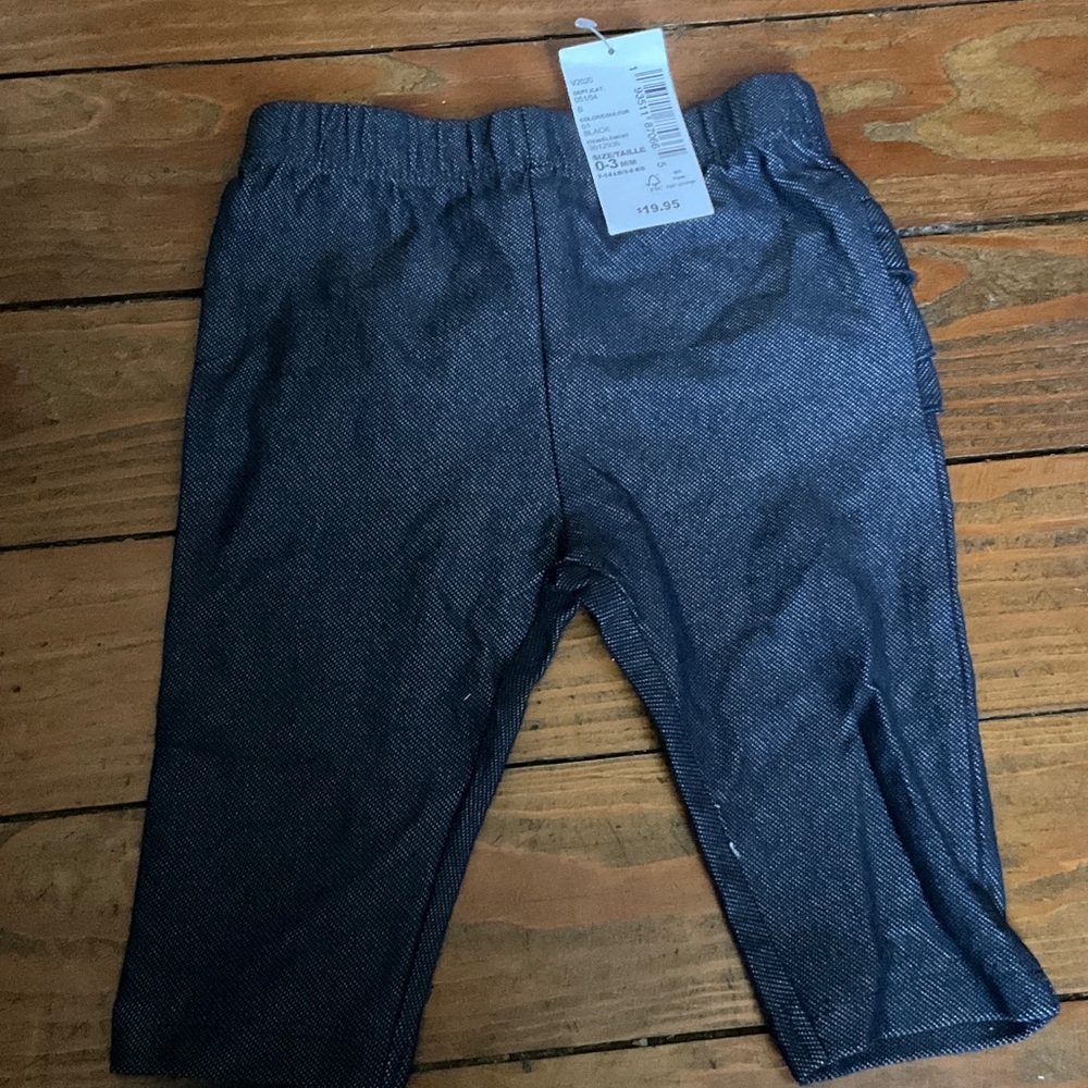 Children’s Place Denim Ruffle Pants Sz. 0-3 Months NWT